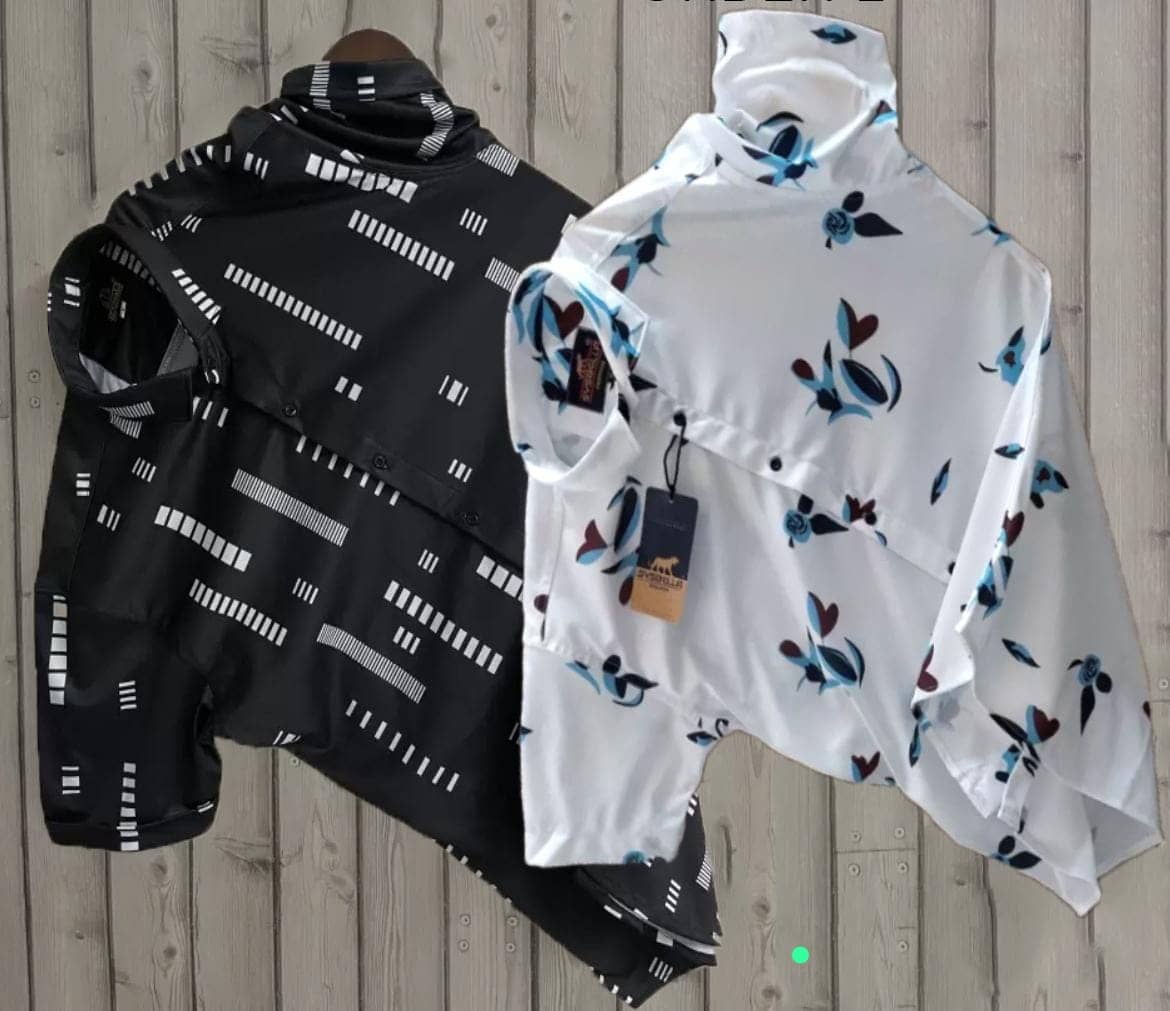 TIGERSNAKE Polyester Regular Fit Printed Half Sleeves Men's Casual Shirt - Multicolor ( Pack of 2 )