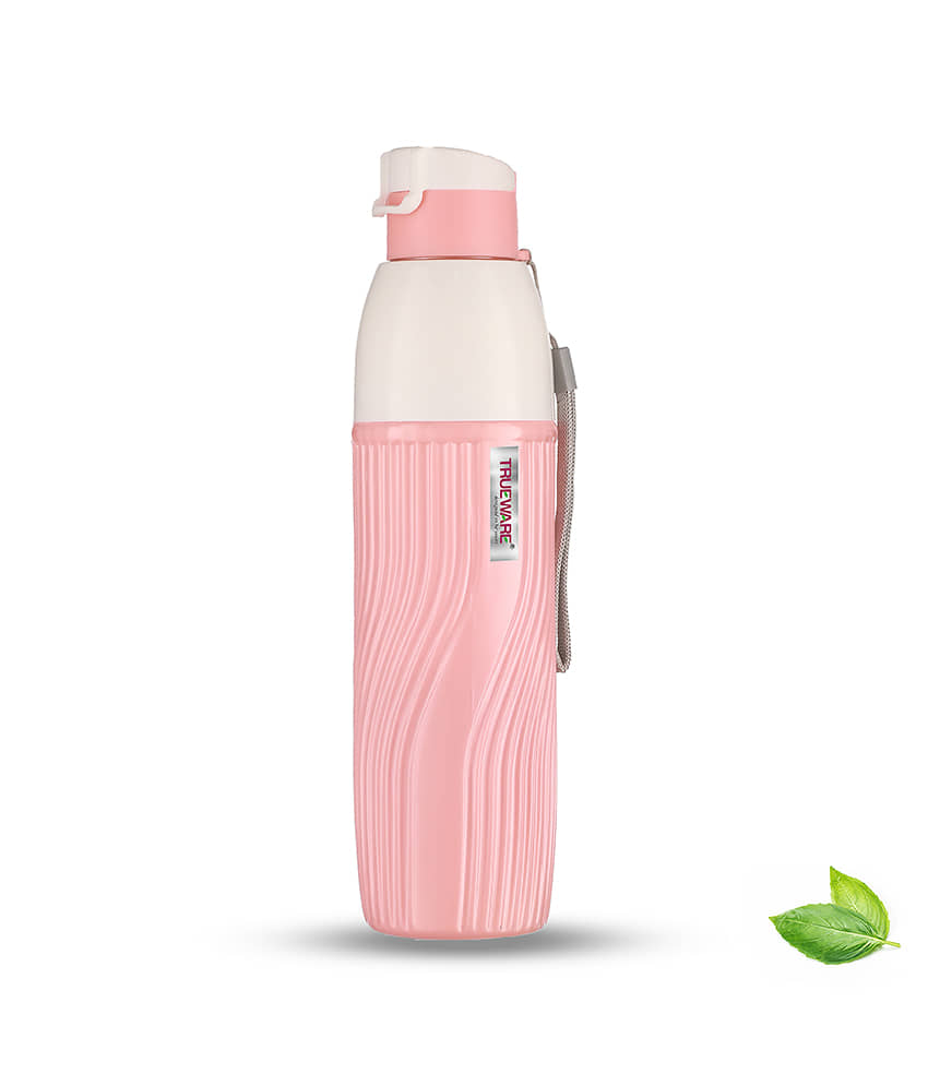 Trueware Aqua Bliss Insulated Pink Plastic School Water Bottle 850 mL ( Set of 1 )