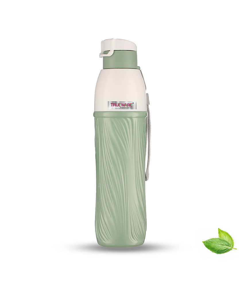 Trueware Aqua Pure Insulated Green Plastic School Water Bottle 850 mL ( Set of 1 )