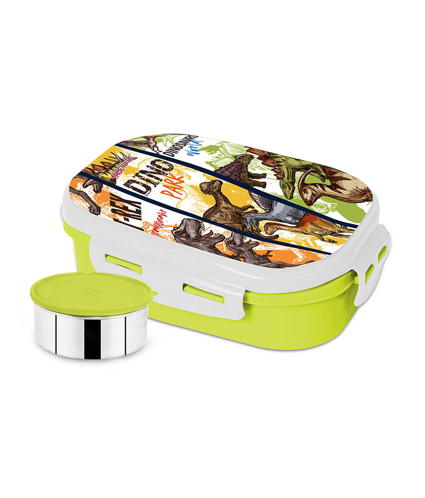 Trueware Byte Insulated Plastic & Stainless Steel School Lunch Boxes 2 - Container ( Pack of 1 ) Trueware Byte Insulated Plastic & Stainless Steel School Lunch Boxes 2 - Container ( Pack of 1 )