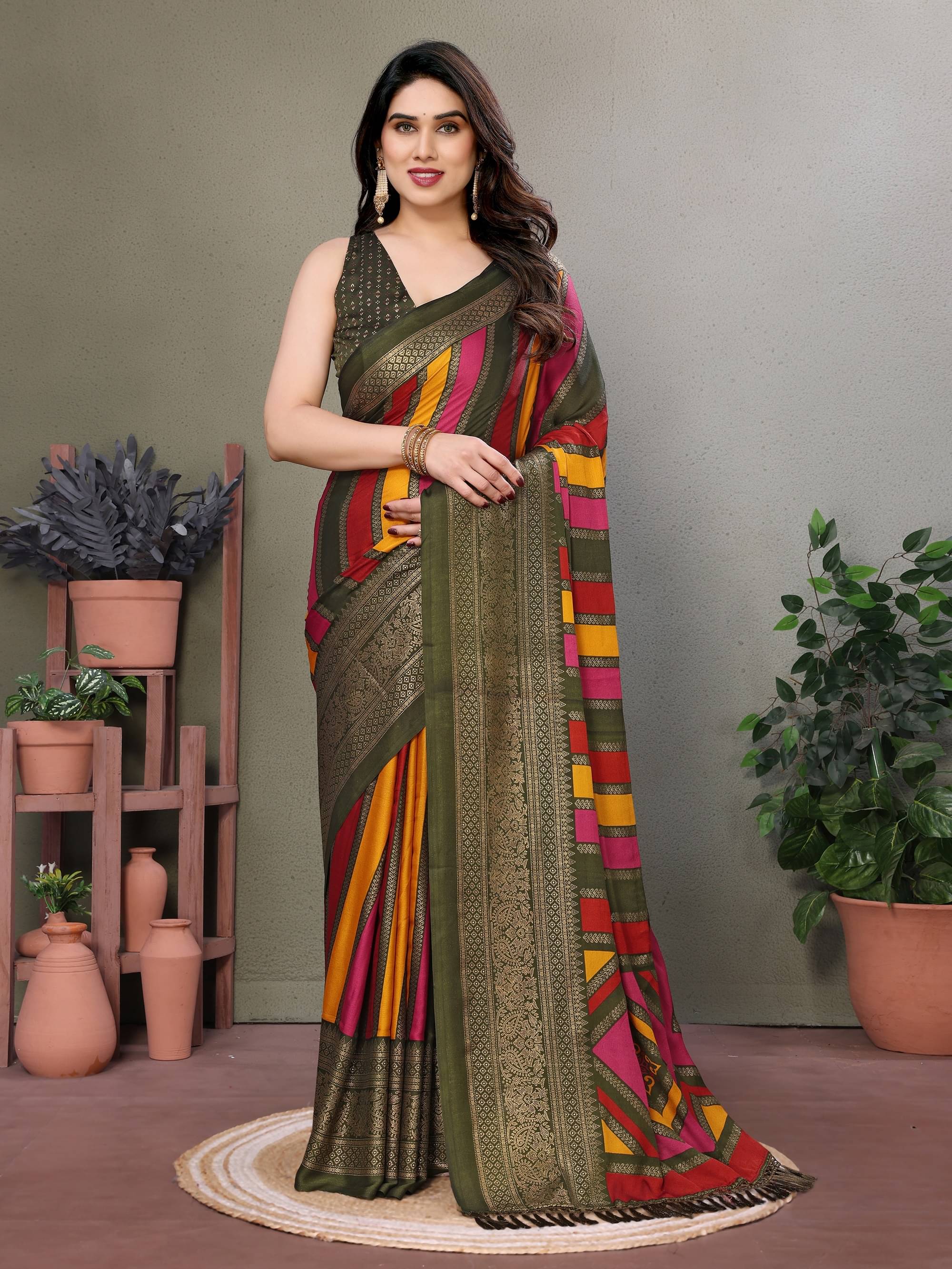 VS MALL Georgette Self Design Saree Without Blouse Piece ( Light Green ) VS MALL Georgette Self Design Saree Without Blouse Piece ( Light Green )