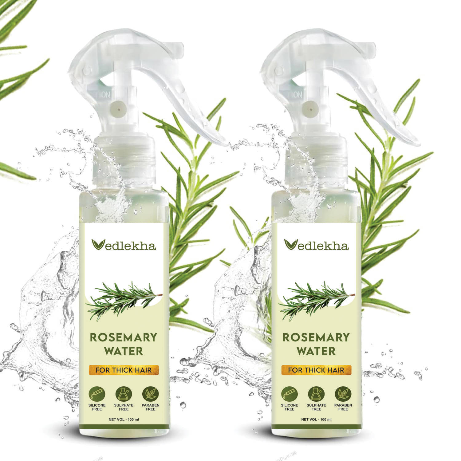     			Vedlekha Rosemary Water Hair Spray For Hair Growth Hair Fall Hair Sprays 200 mL Pack of 2