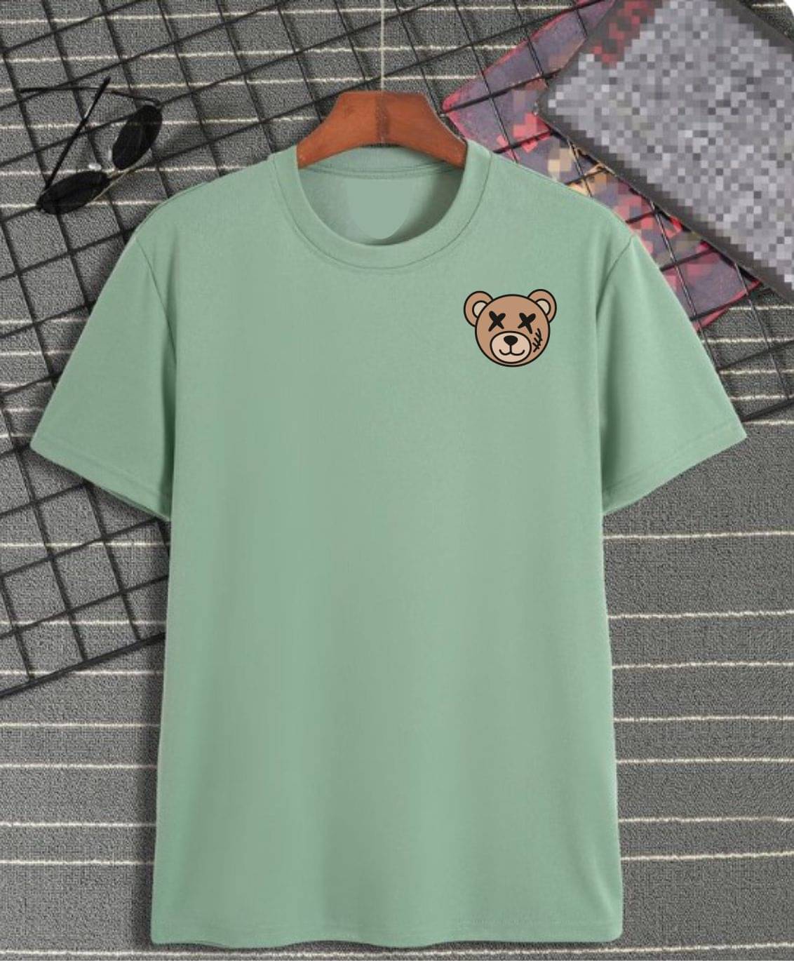     			ekadravin Cotton Oversized Fit Printed Half Sleeves Men's Round T-Shirt - Green ( Pack of 1 )