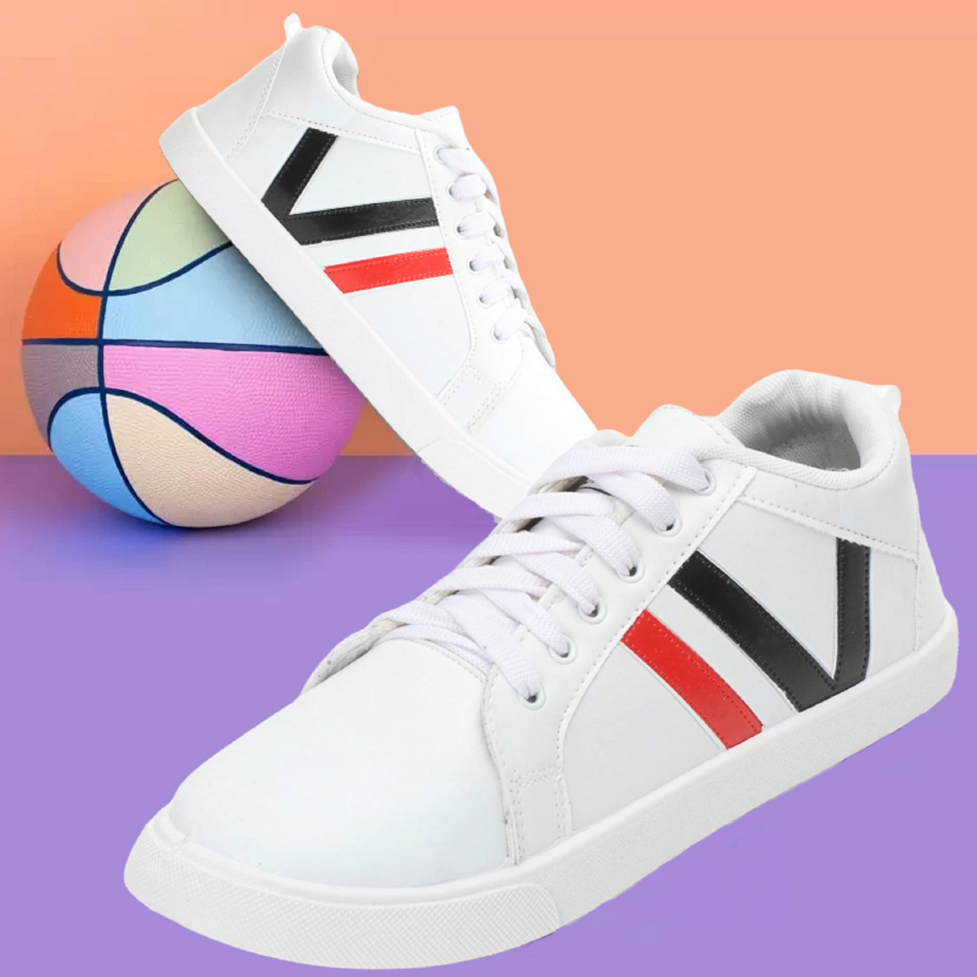     			hotstyle IV White Men's Sneakers