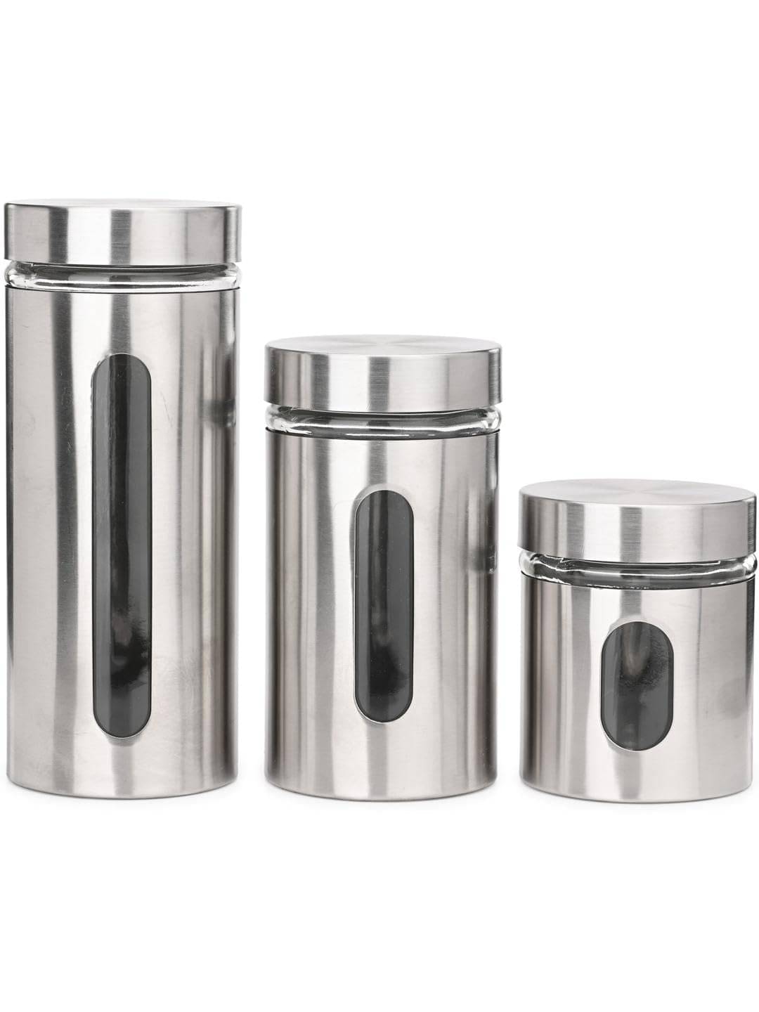     			AFAST Multipurpose Jar Glass Transparent Food Container ( Set Of 3 )