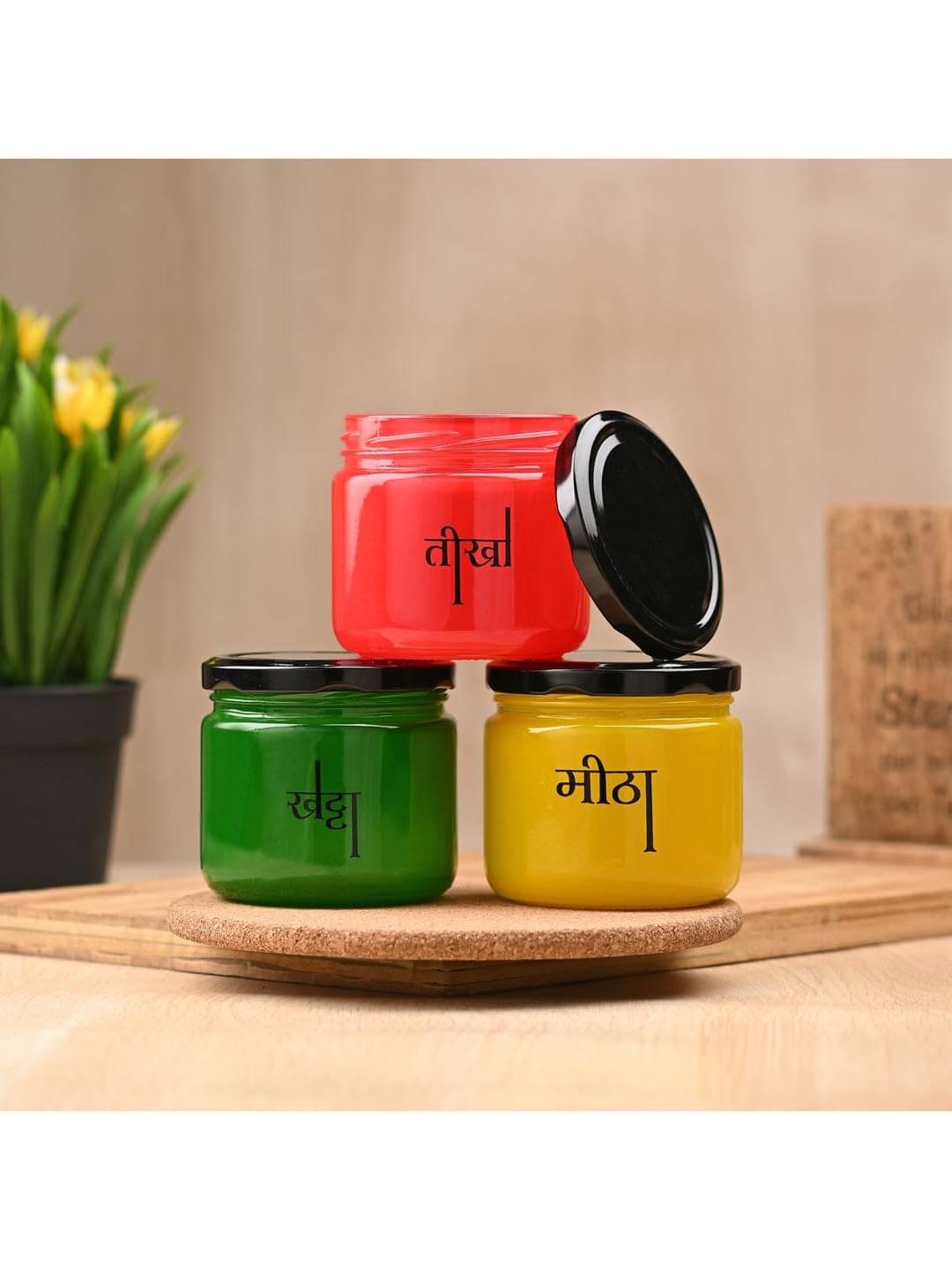     			AFAST Multipurpose Jar Glass Transparent Food Container ( Set of 3 )