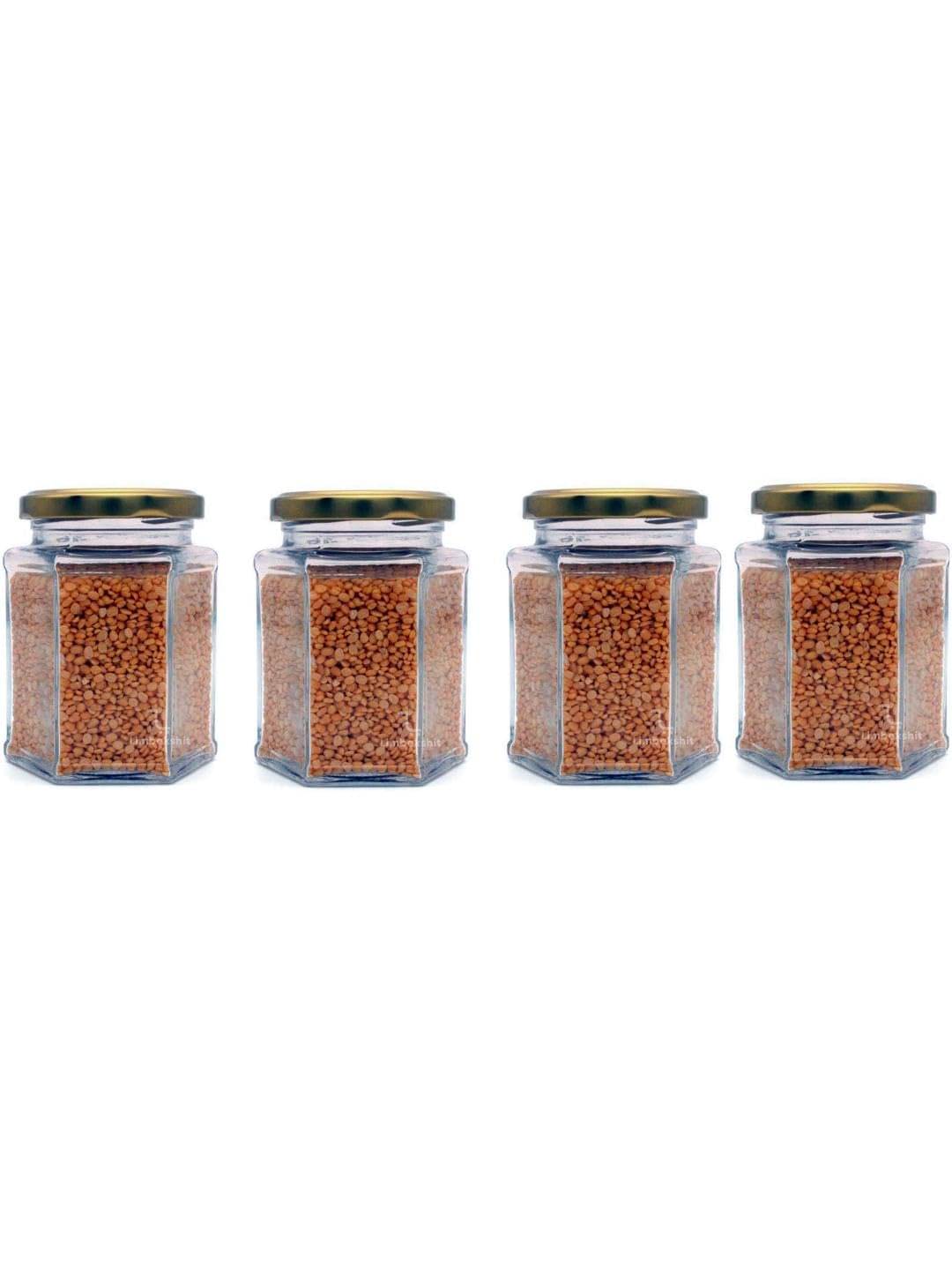     			AFAST Multipurpose Jar Glass Transparent Food Container ( Set Of 4 )