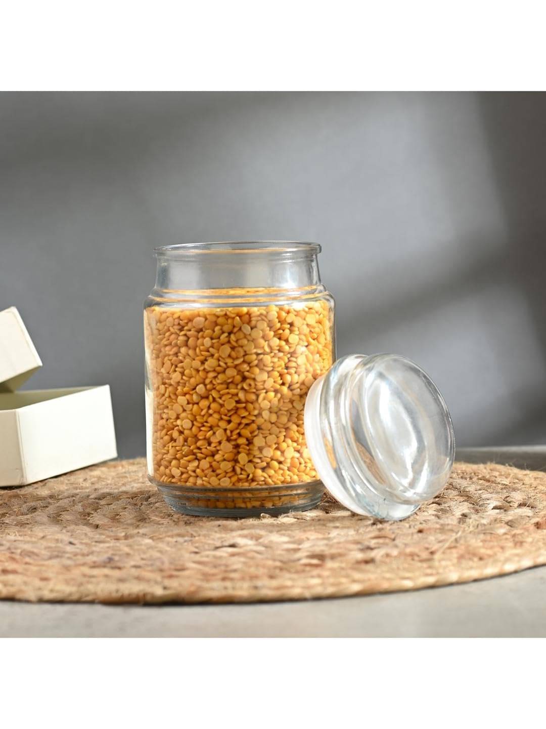     			AFAST Multipurpose Jar Glass Transparent Food Container ( Set of 1 )