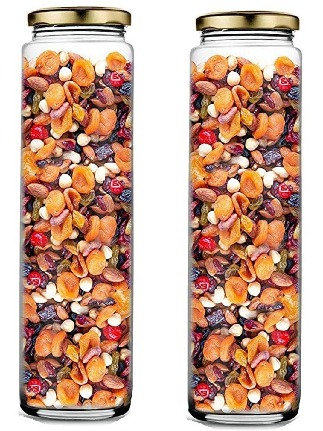     			AFAST Multipurpose Jar Glass Transparent Food Container ( Set Of 2 )