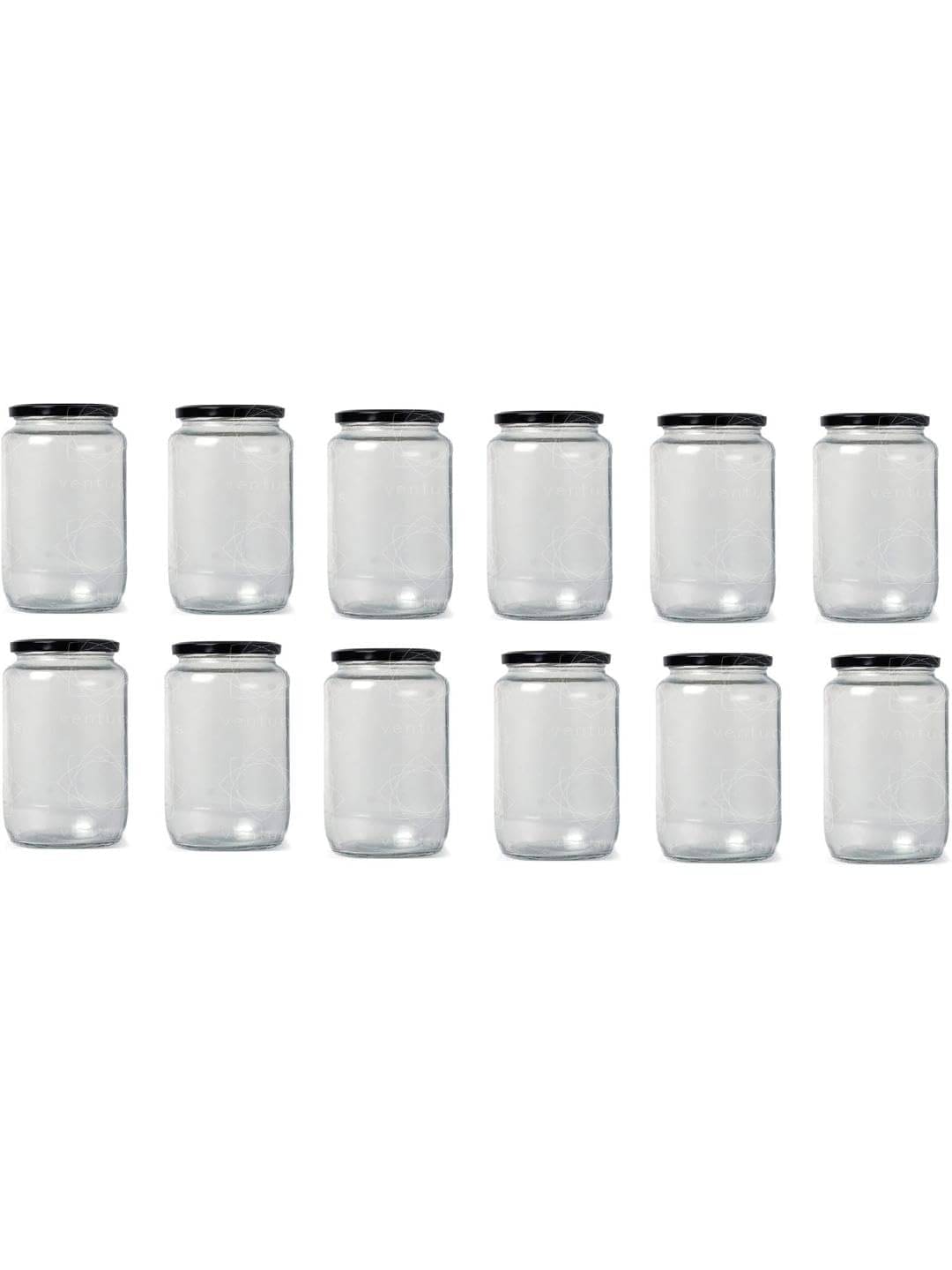     			AFAST Storage Jar Glass Transparent Food Container ( Set of 12 )