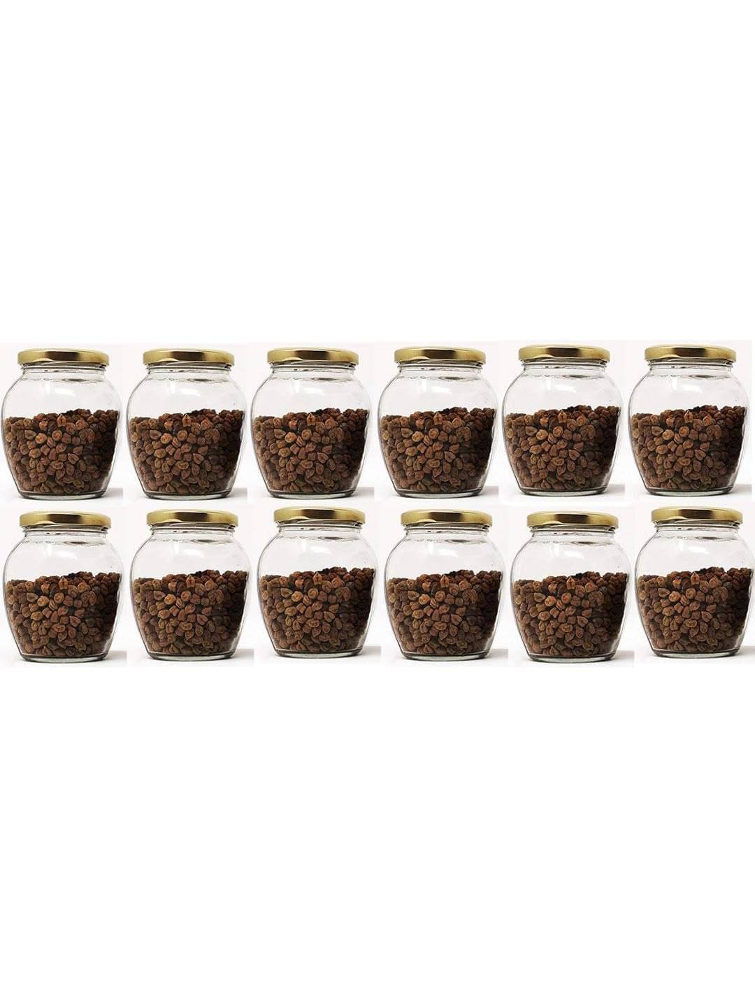     			AFAST Storage Jar Glass Transparent Food Container ( Set of 12 )