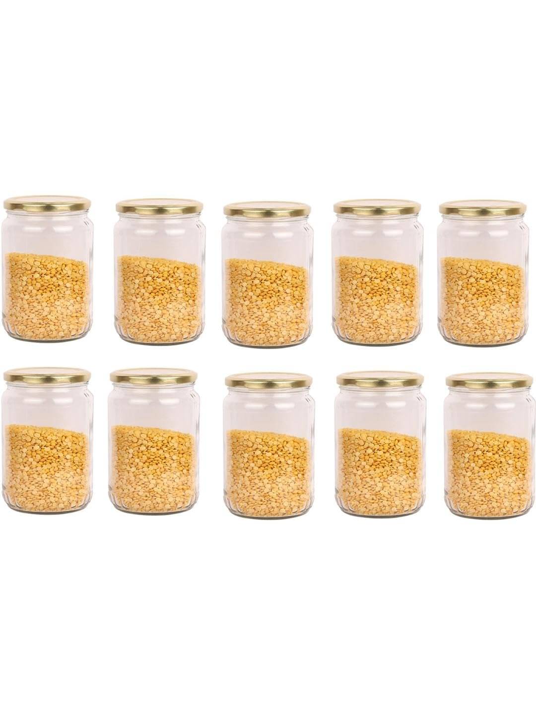     			AFAST Storage Jar Glass Transparent Food Container ( Set of 10 )
