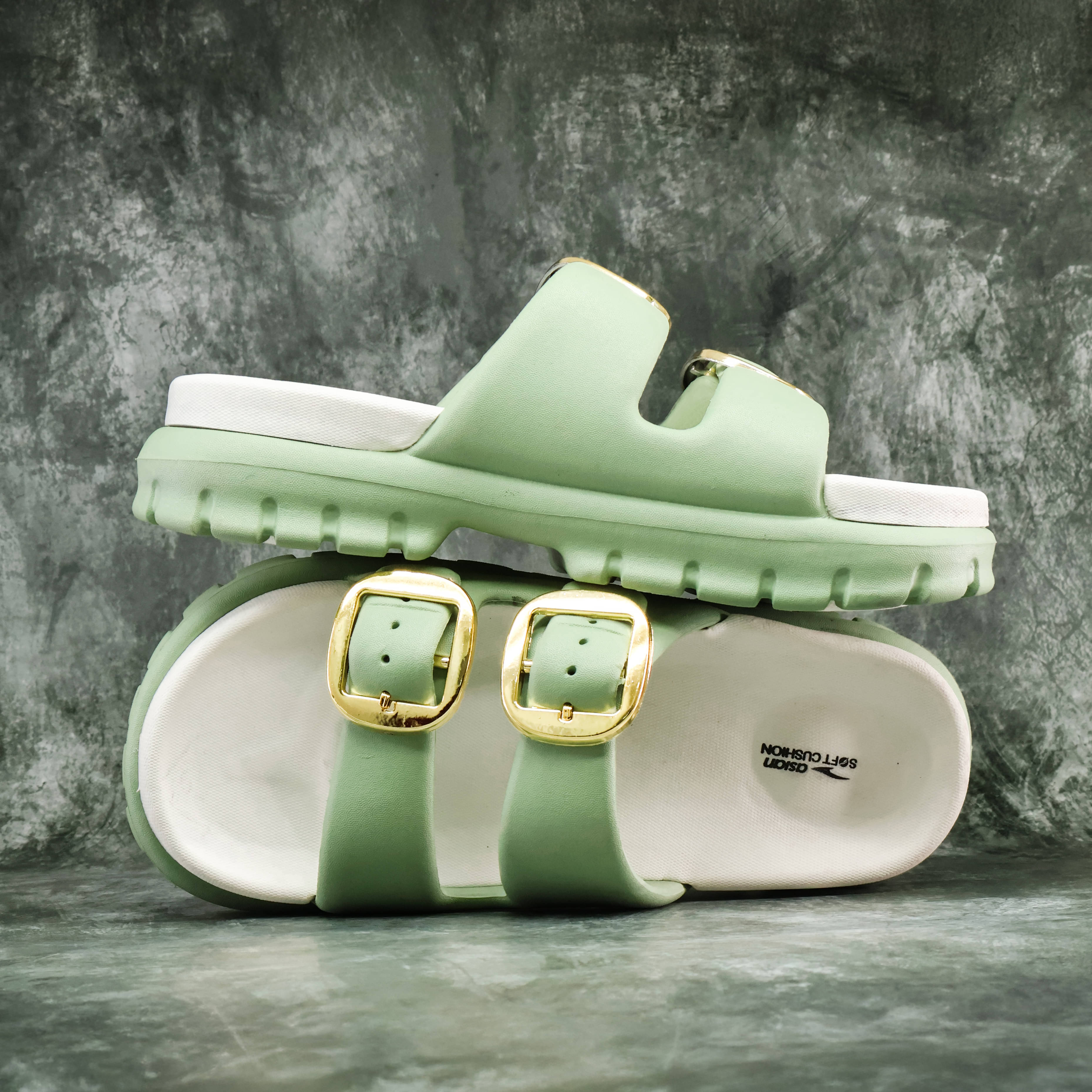    			ASIAN Green Women's Slide Flip Flop