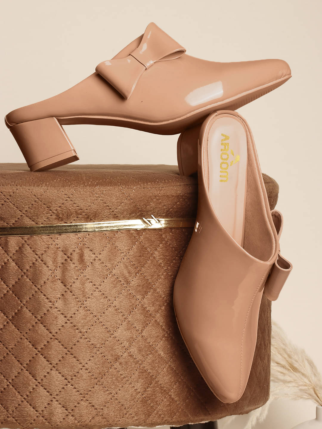 Aroom Beige Women's Mules Heels Aroom Beige Women's Mules Heels