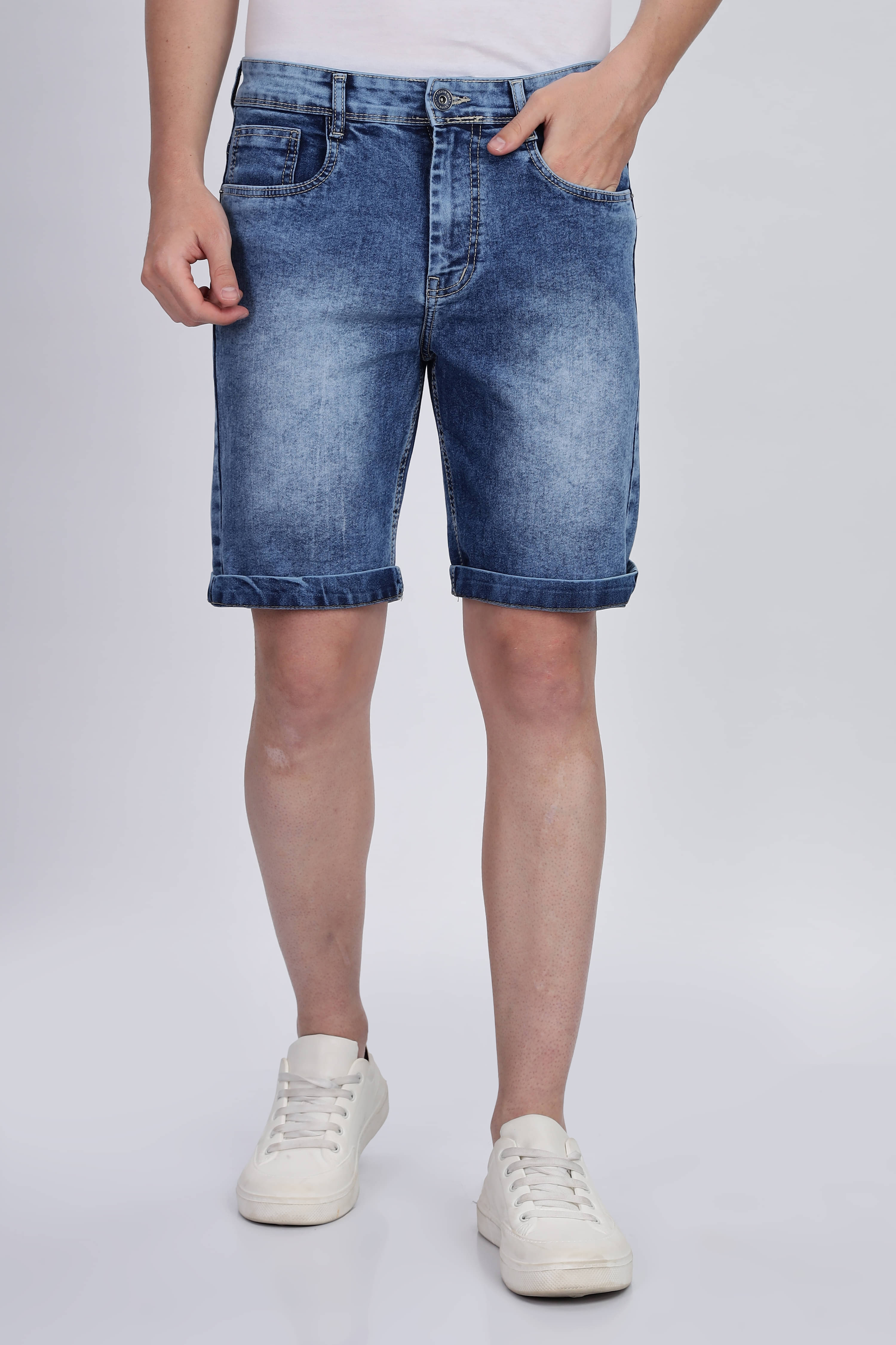 COLOR HUNT Blue Denim Men's Denim Shorts ( Pack of 1 ) COLOR HUNT Blue Denim Men's Denim Shorts ( Pack of 1 )