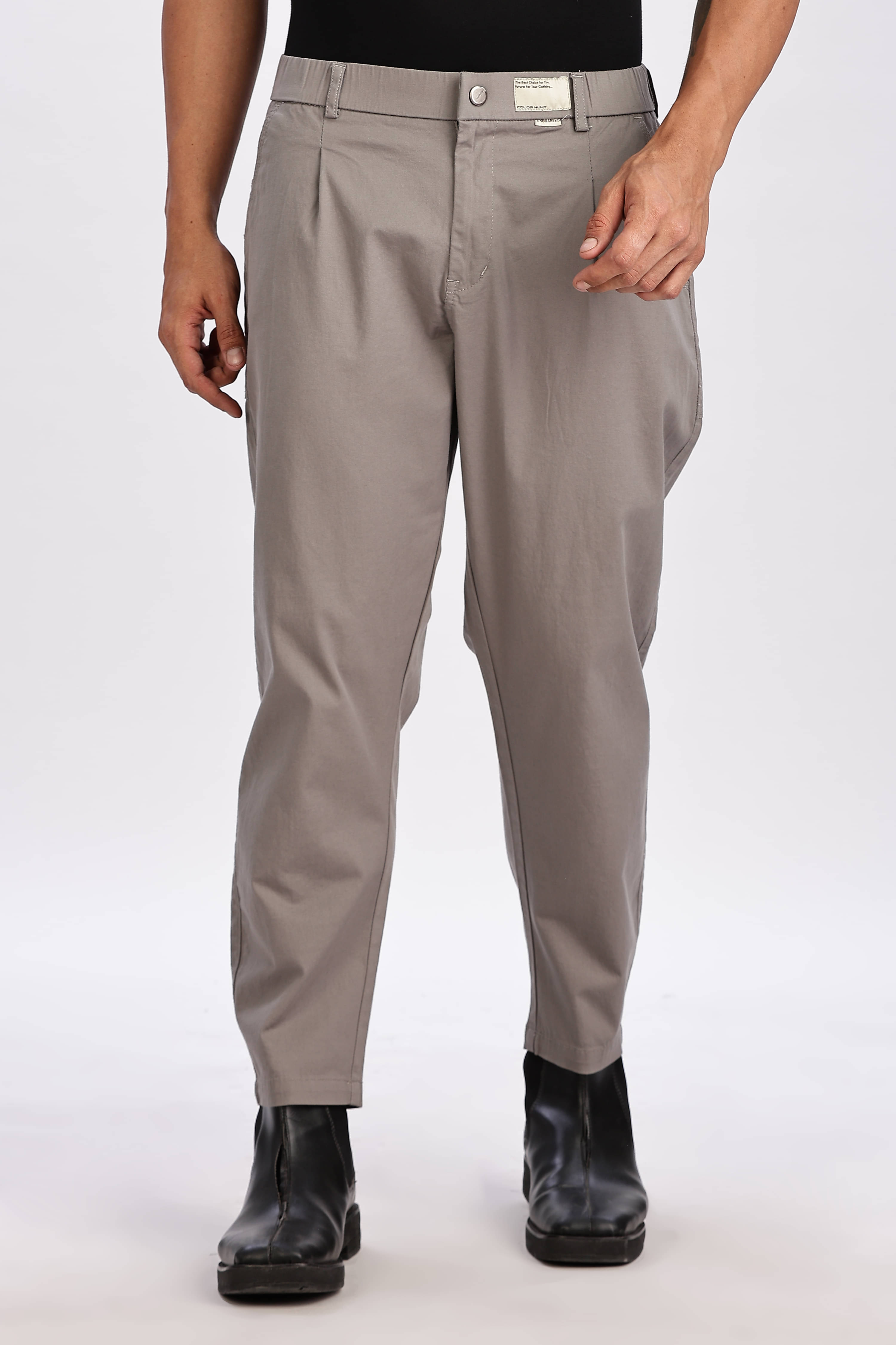     			COLOR HUNT Regular Flat Men's Joggers - Grey ( Pack of 1 )