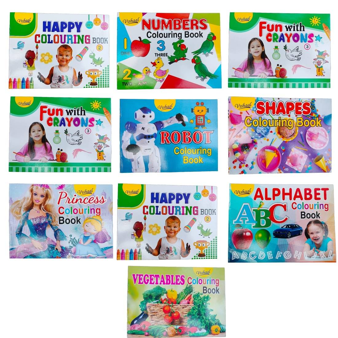 Coloring Book Set of 10 | Fun & Educational Activity for Kids | Coloring Book | Coloring Book Set of 10 | Fun & Educational Activity for Kids | Coloring Book |