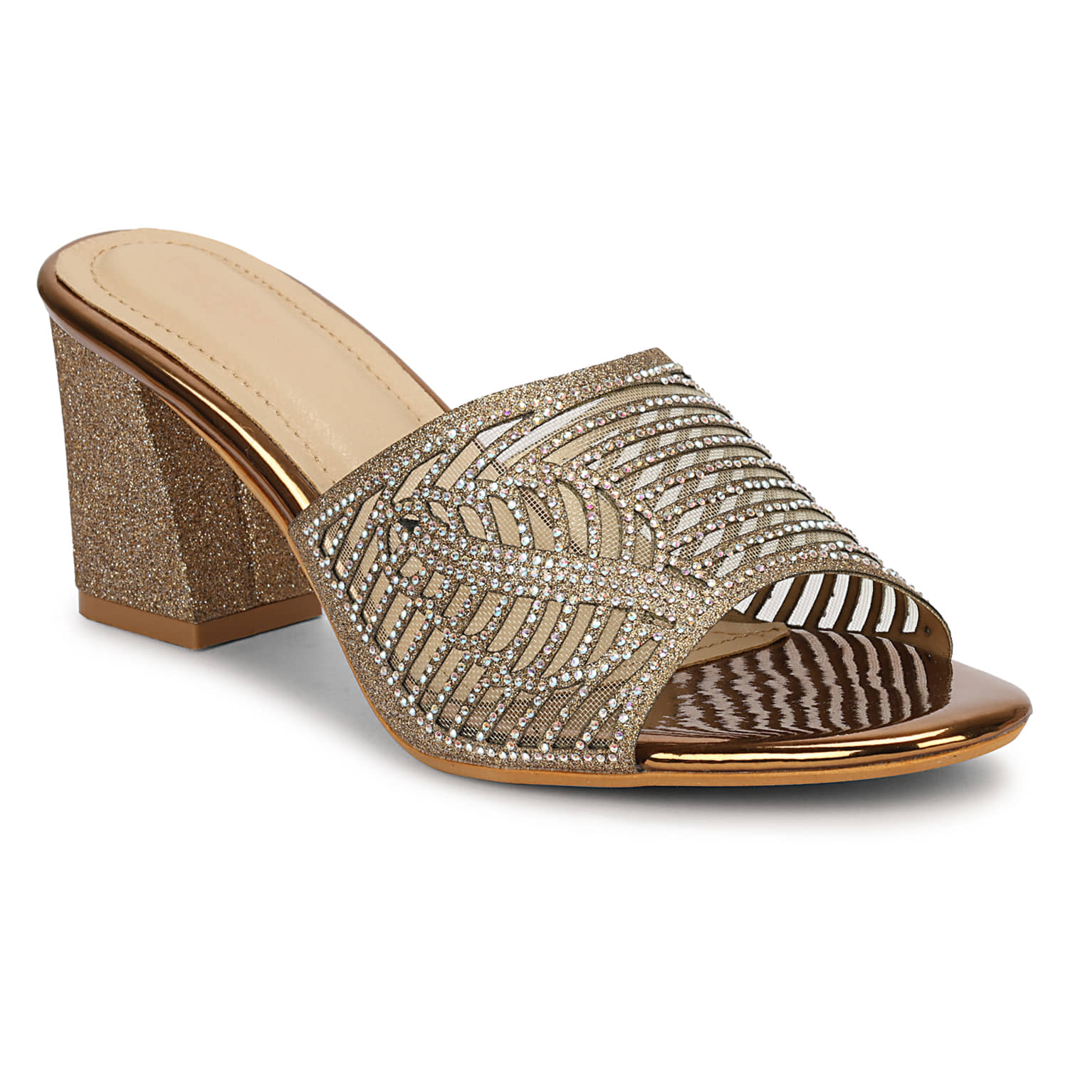 Commander Shoes Bronze Women's Slip On Heels - Heels | Buy online on ZillyBuy