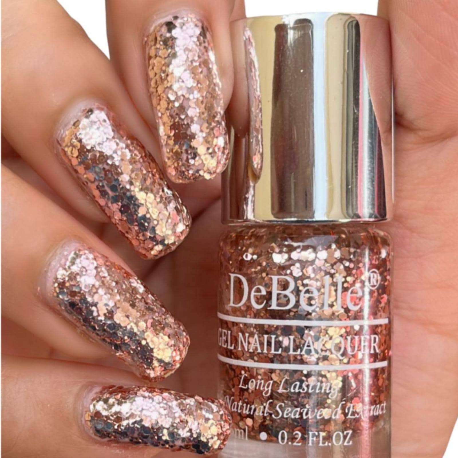 DeBelle Gold Glitter Nail Polish 6 ( Pack of 1 )