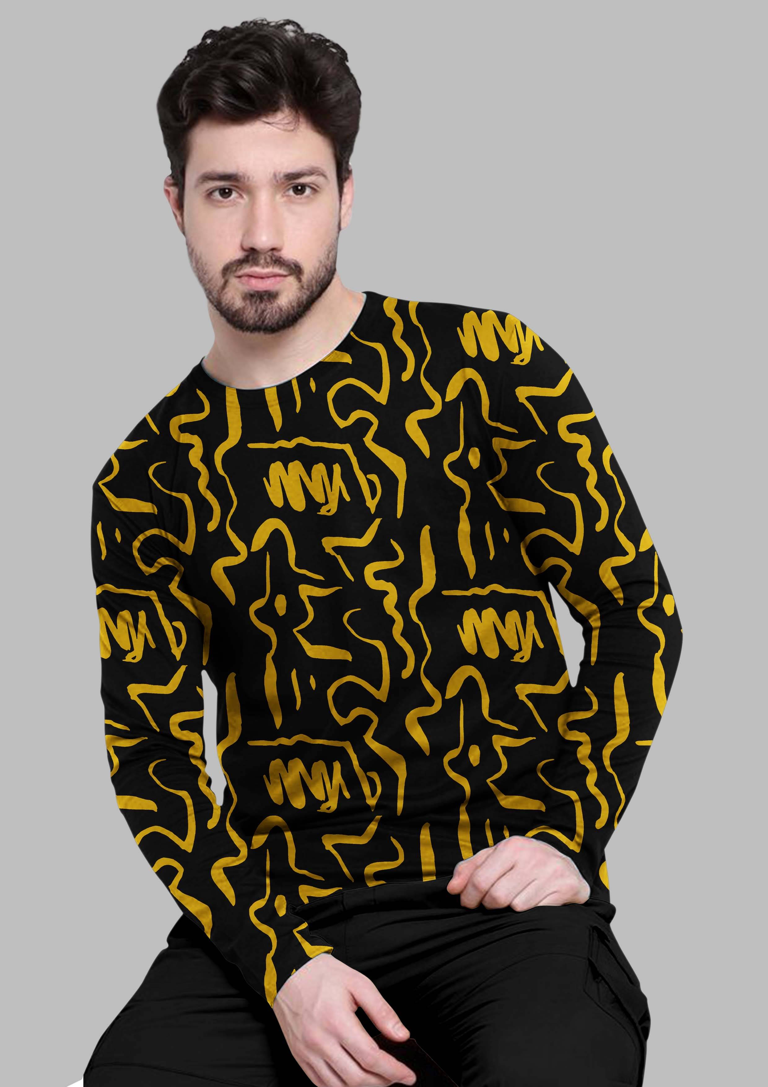 FTX Polyester Regular Fit Printed Full Sleeves Men's Round T-Shirt - Black ( Pack of 1 ) FTX Polyester Regular Fit Printed Full Sleeves Men's Round T-Shirt - Black ( Pack of 1 )