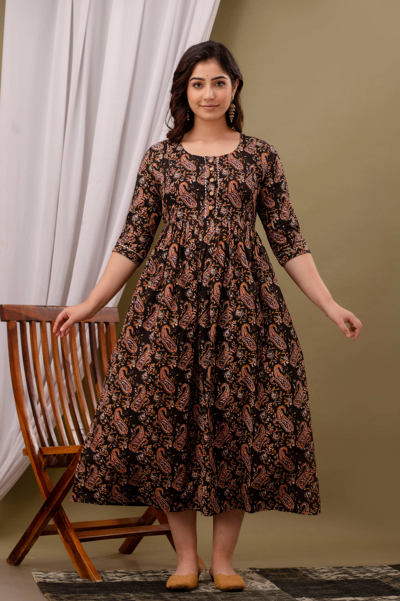     			Fasnesio Black Cotton Women's Maternity Dress ( Pack of 1 )