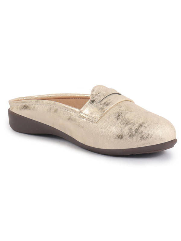     			Fausto Gold Women's Mules Shoes