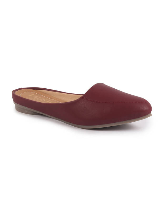     			Fausto Maroon Women's Mules Shoes