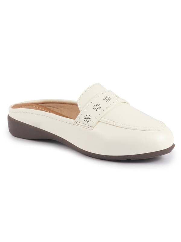     			Fausto White Women's Loafers