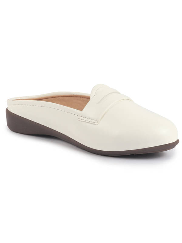     			Fausto White Women's Mules Shoes