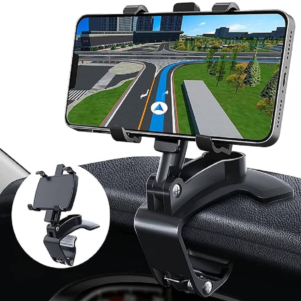 HUG PUPPY Dashboard & Windshield Single Clamp Car Mobile Holder - Black HUG PUPPY Dashboard & Windshield Single Clamp Car Mobile Holder - Black