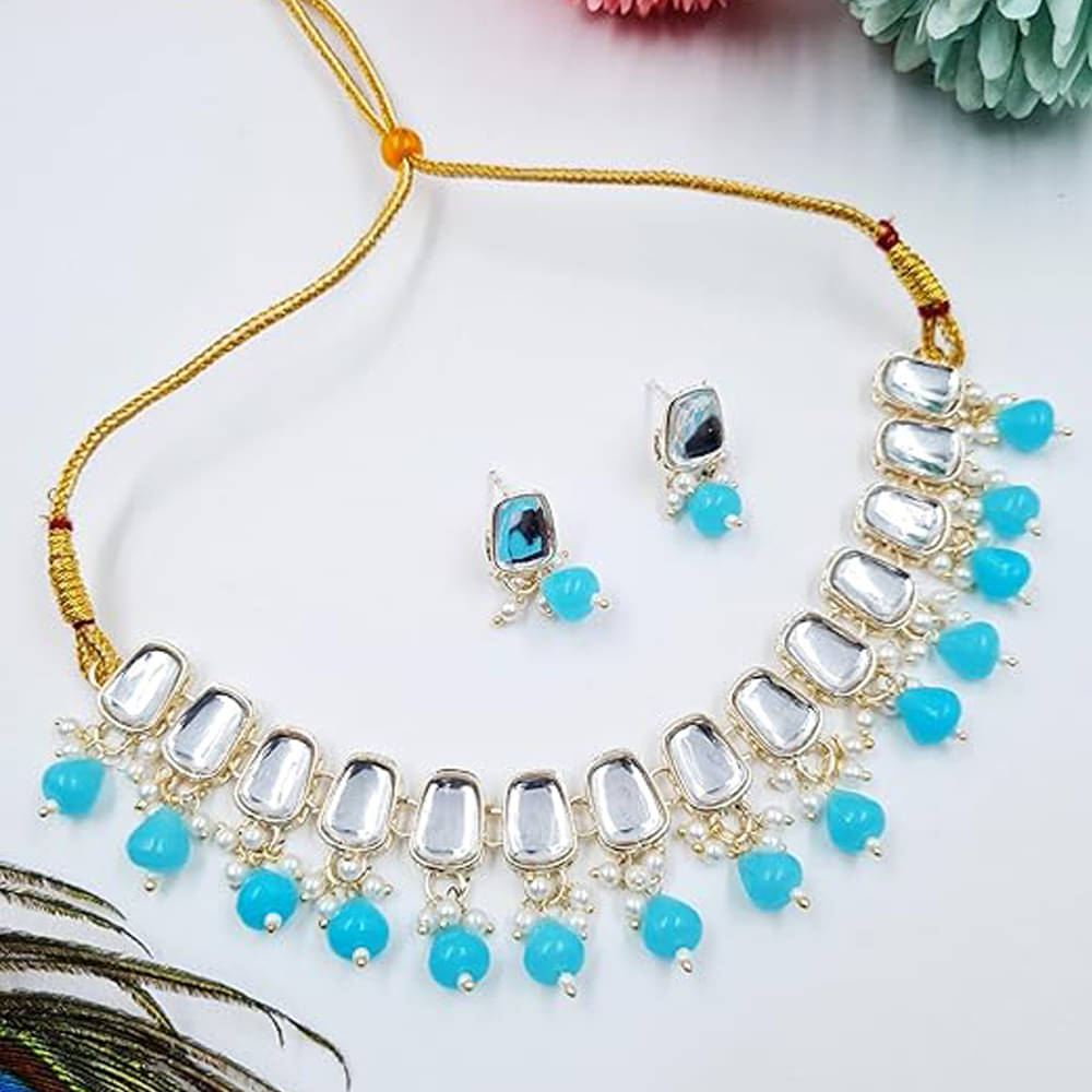     			J D Jewellers Red Alloy Necklace Set ( Pack of 1 )