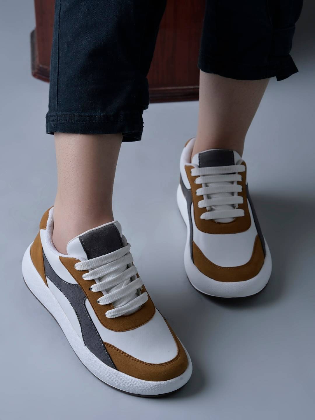     			JM Looks Tan Women's Sneakers