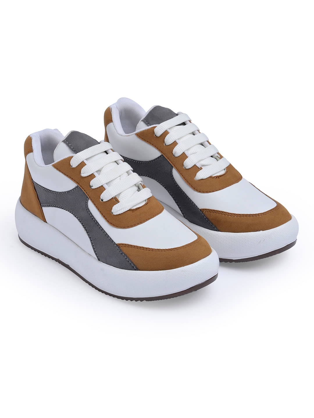     			JM Looks Tan Women's Sneakers