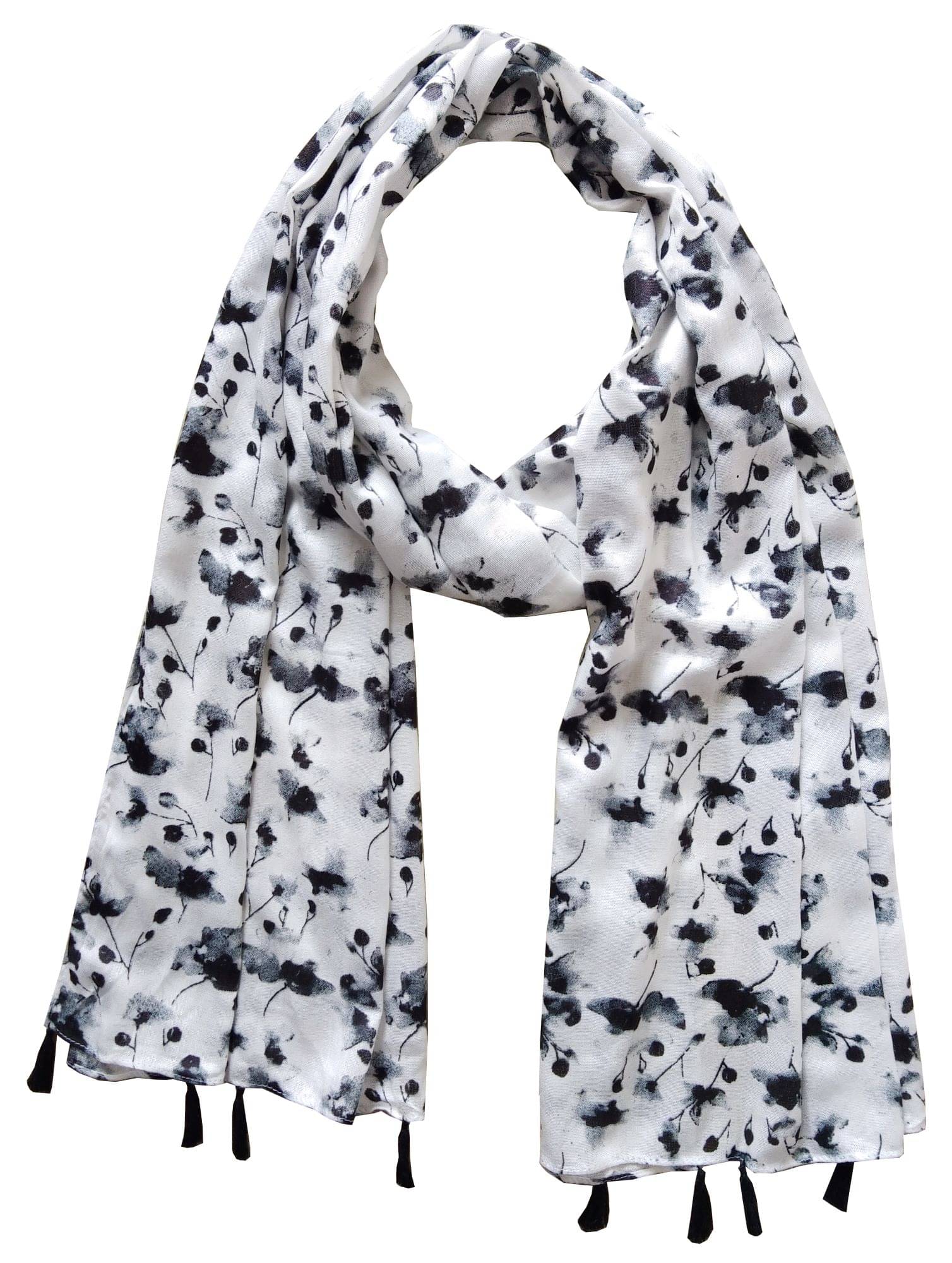 JVNINE White Viscose Women's Stole ( Pack of 1 ) JVNINE White Viscose Women's Stole ( Pack of 1 )