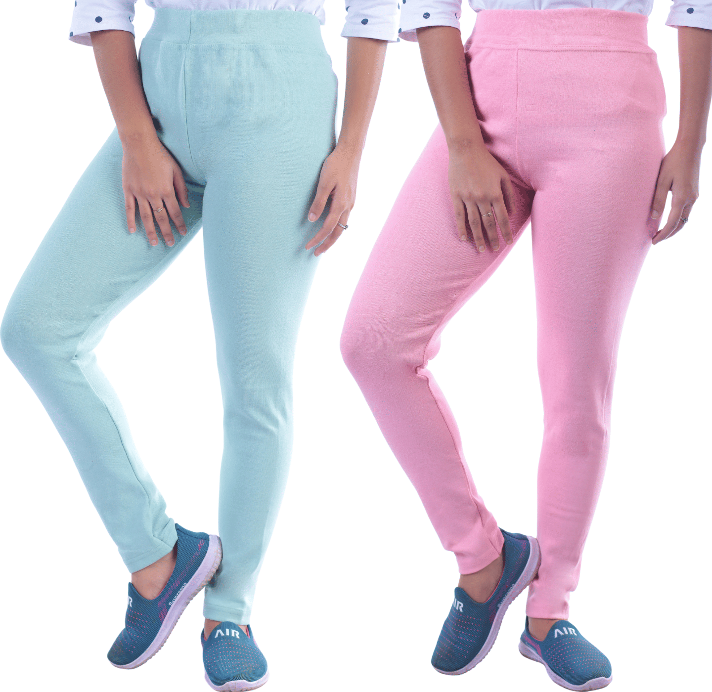     			KARARO JEGGINGS - Cotton Blend Skinny Fit Mint Green Women's Jeggings ( Pack of 2 )