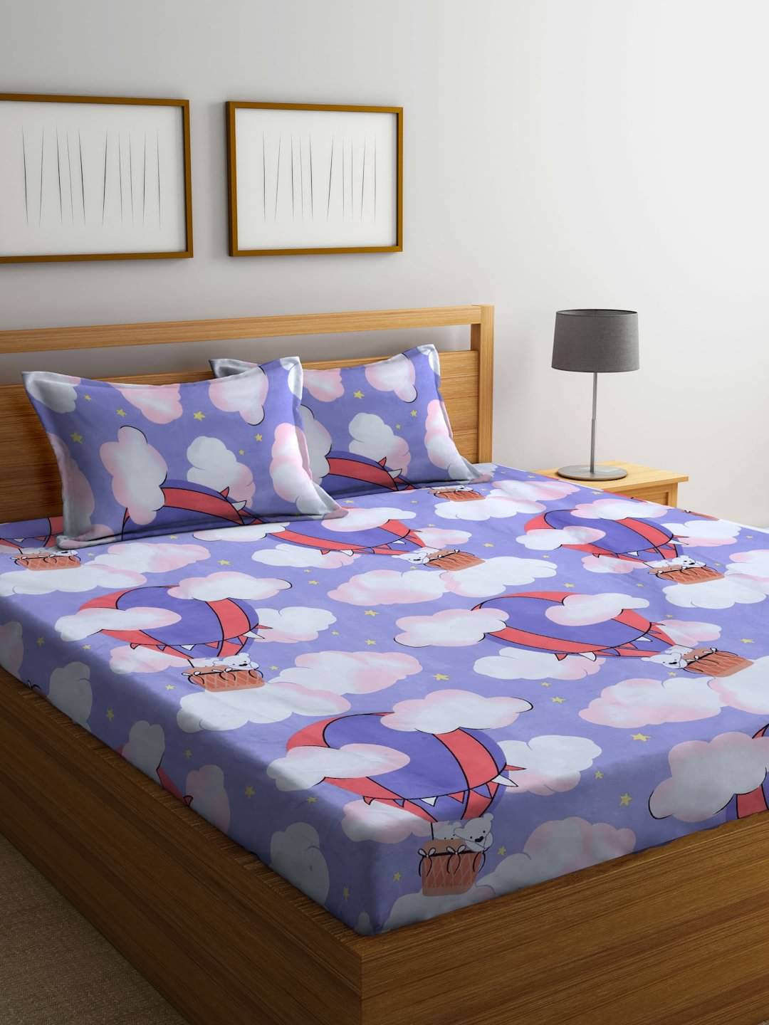 Klotthe Poly Cotton Graphic Fitted ( Double Bed ) - Multi Klotthe Poly Cotton Graphic Fitted ( Double Bed ) - Multi