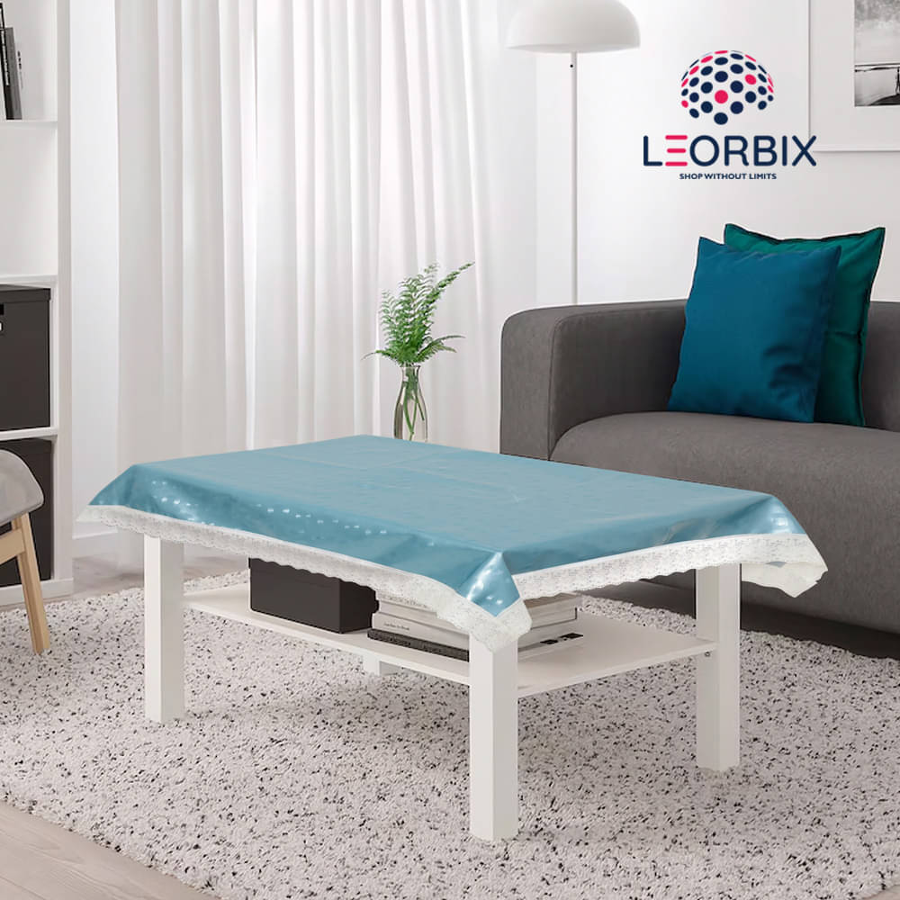     			LEORBIX Solid PVC 4 Seater Rectangle Table Cover ( 152 x 101 ) cm Pack of 1 Fluorescent Green