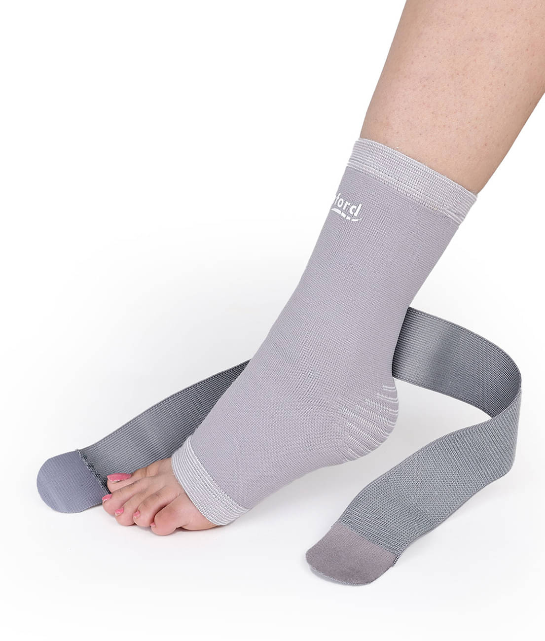     			Leeford Ankle Support Binder | Adjustable Compression Wrap for Sprain, Pain & Injury Relief Size M