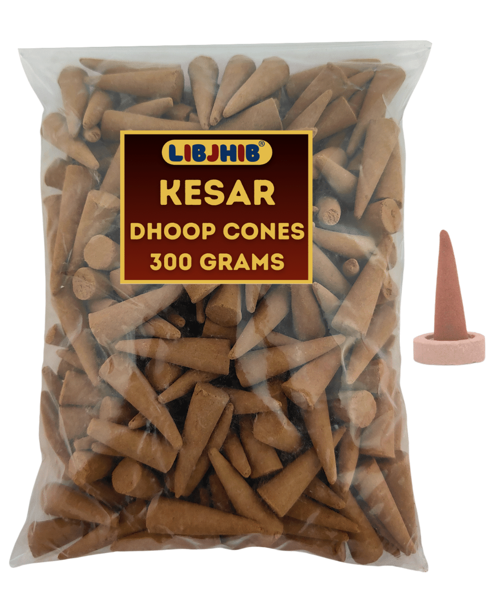 Libjhib Incense Dhoop Cone Kesar Chandan 300 gm ( Pack of 1 )     			Libjhib Incense Dhoop Cone Kesar Chandan 300 gm ( Pack of 1 )