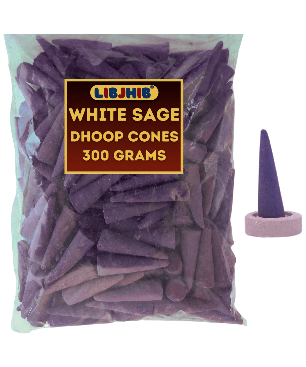     			Libjhib Incense Dhoop Cone White Sage 300 gm ( Pack of 1 )