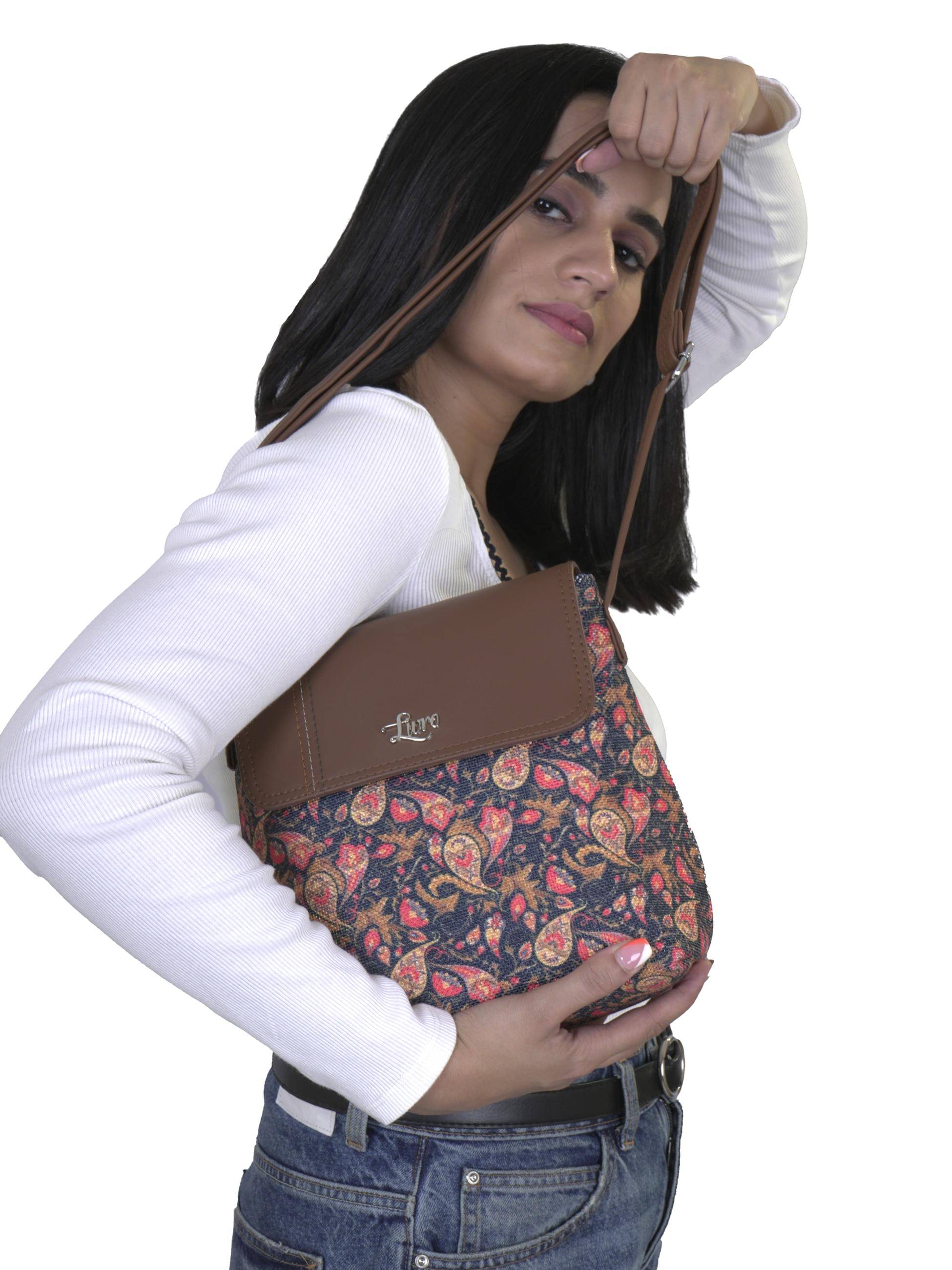     			Livro Sling Bag Jute Set of 1 ( Brown )