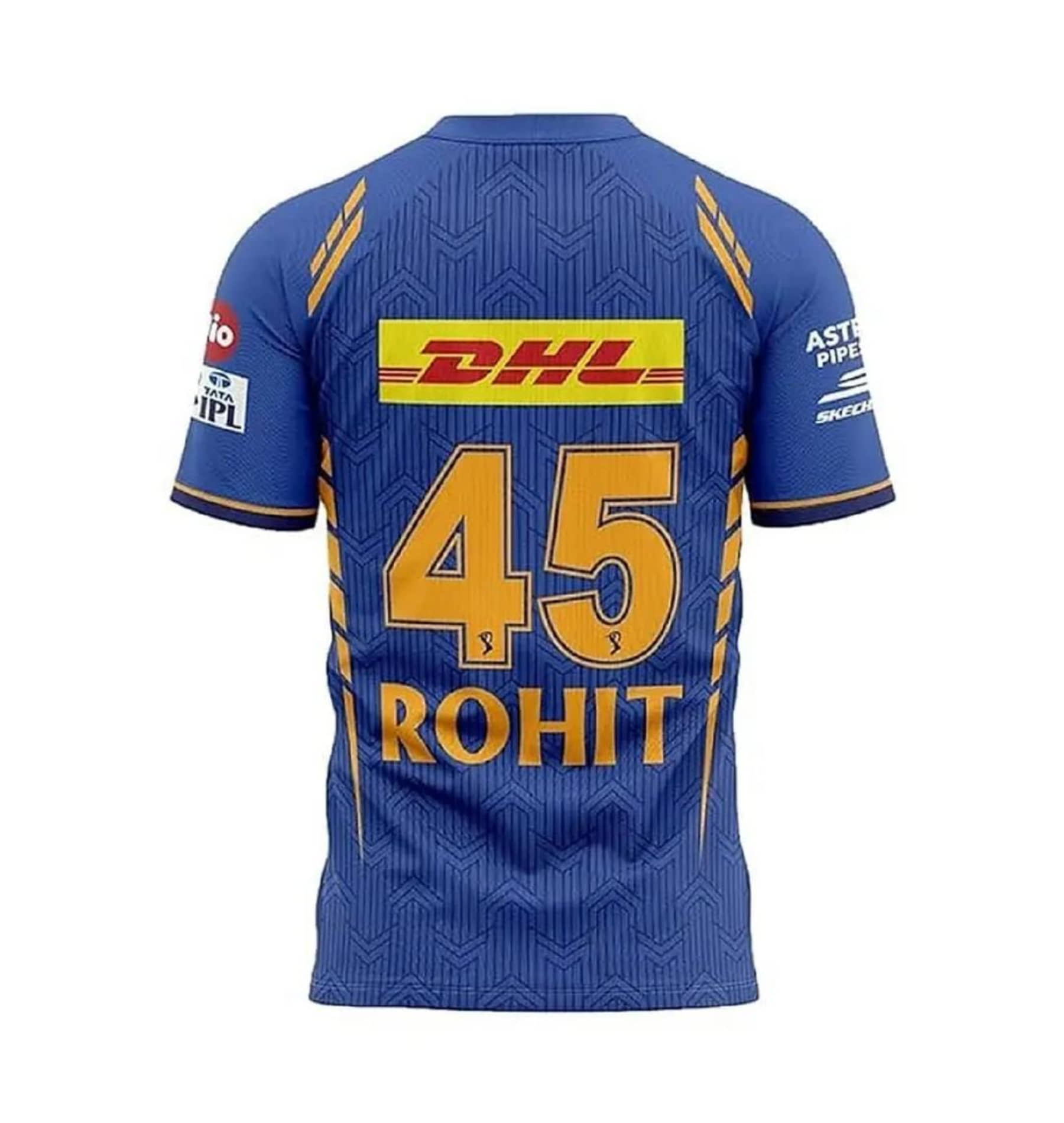 MUMBAI INDIANS New Jersey 2025 Rohit45 T-shirt for Boys, Men (Large)