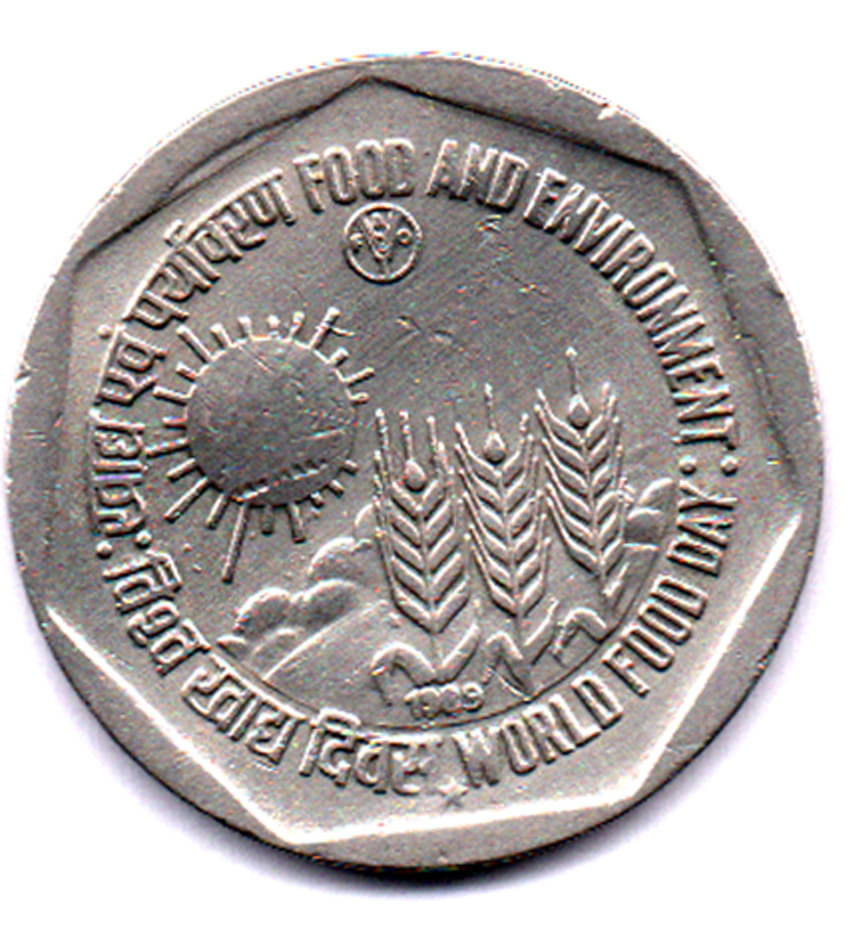     			RAJACOINS- 1  /  ONE  RS / RUPEE  HYDERABAD MINT  VERY RARE COPPER NICKEL USED FOOD AND  ENVIRONMENT (1 PCS)  COMMEMORATIVE COLLECTIBLE- USED GOOD CONDITION