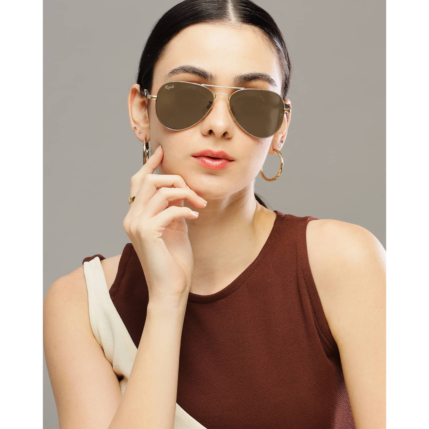 RESIST EYEWEAR Gold Pilot Sunglasses ( Pack of 1 ) RESIST EYEWEAR Gold Pilot Sunglasses ( Pack of 1 )