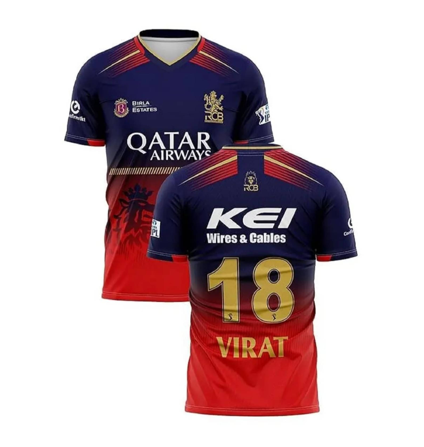 ROYAL CHALLENGERS BANGALURU New Jersey 2025 Virat18 T-shirt Boys, Men (Large) ROYAL CHALLENGERS BANGALURU New Jersey 2025 Virat18 T-shirt Boys, Men (Large)