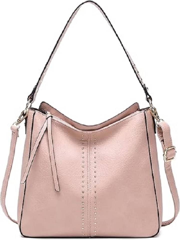     			SAKWOODS Hobo Bag PU Set of 1 ( Pink )