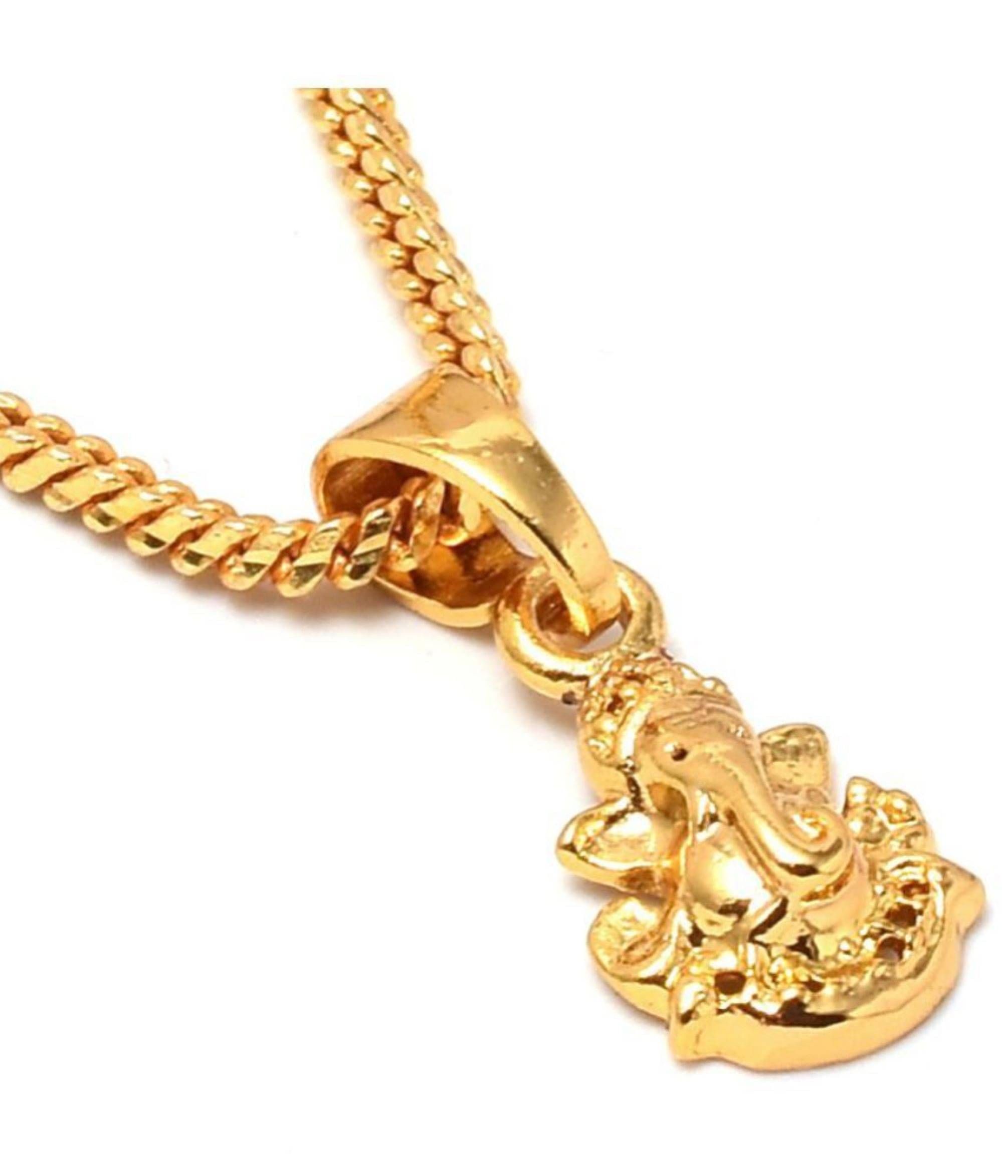     			SHANKH-KRIVA Gold Pendant set ( Pack of 1 )