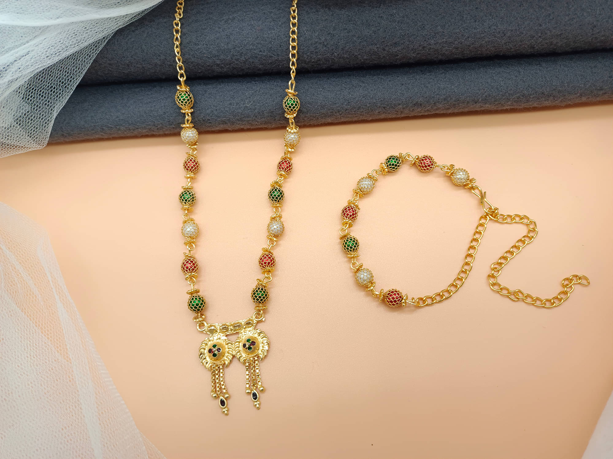 SHANKH-KRIVA Multi Color Mangalsutra ( Pack of 1 ) SHANKH-KRIVA Multi Color Mangalsutra ( Pack of 1 )