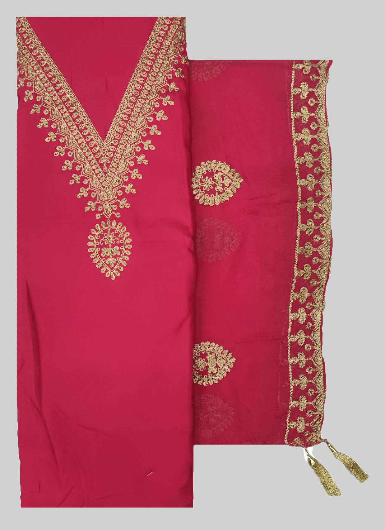     			Soul Essence Women Cotton Unstitched Dress Material ( Pink )