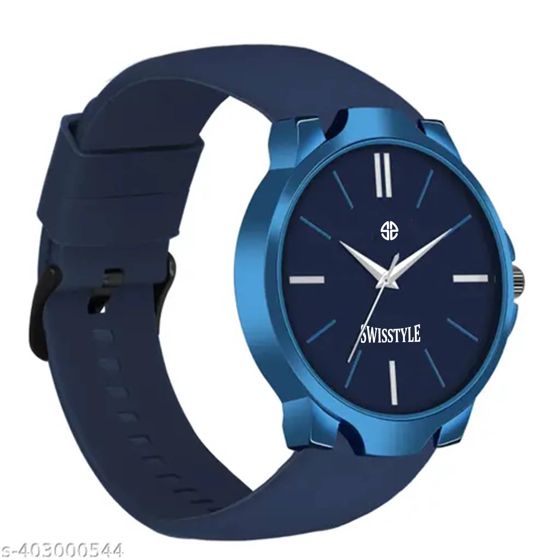     			Swisstyle Blue Silicon Analog Men's Watch